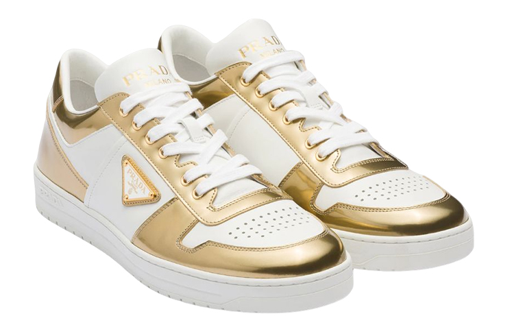 Lookbook 프라다 다운타운 골드 로고 스니커즈 (Prada Downtown Gold Logo Sneakers) 2EE364_3LL2_F056X