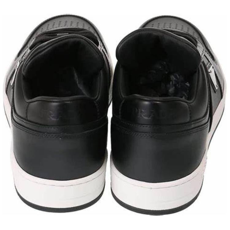 Purchase 普拉达市区黑白色皮革鞋 2EE364_3LJ6_F0002