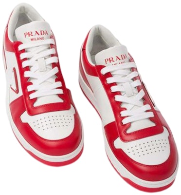 普拉达市区白漆红色皮革鞋 2EE364-3LKG-F0O3N Shop 普拉达市区白漆红色皮革鞋 2EE364-3LKG-F0O3N