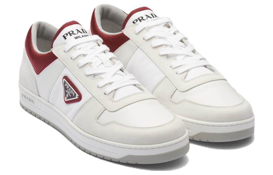 Lookbook 프라다 다운타운 로우탑 '화이트 레드' 2EE391_BRC_F0ODJ