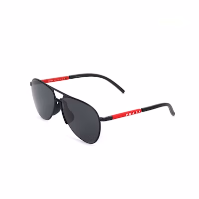 PRADA Dynamic Aviator Sunglasses SPS51X Matte Black Pilot Style. 0PS51XS1BO06L59