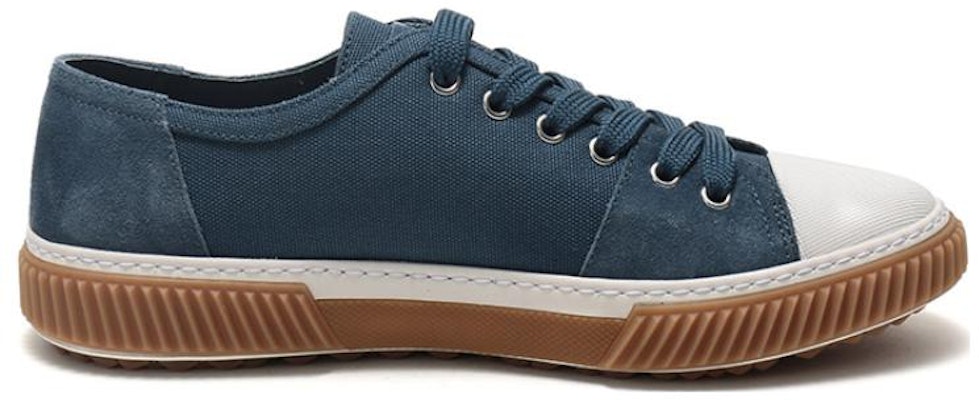 普拉达蓝色时尚布面皮革运动鞋 4E3058_2OCF_F0637_F_G000 Order 普拉达蓝色时尚布面皮革运动鞋 4E3058_2OCF_F0637_F_G000