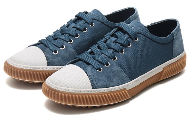 Lookbook 普拉达蓝色时尚布面皮革运动鞋 4E3058_2OCF_F0637_F_G000