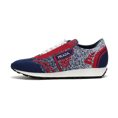Prada Fabric Colorblock Sneakers 'Blue Red'