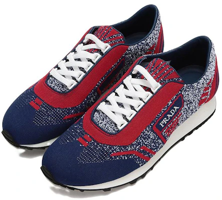 Prada Kasut Fabrik Berblok Warna 'Biru Merah' 2EG272_3KUX_F0XUS Lookbook Prada Kasut Fabrik Berblok Warna 'Biru Merah' 2EG272_3KUX_F0XUS