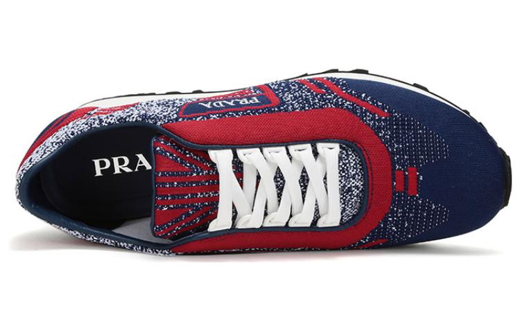 Purchase Prada Kasut Fabrik Berblok Warna 'Biru Merah' 2EG272_3KUX_F0XUS