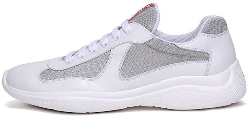 Prada Fabric Leather Lace-Up Sneakers 'White' 3E6420_3C37_FD025 Buy Prada Fabric Leather Lace-Up Sneakers 'White' 3E6420_3C37_FD025