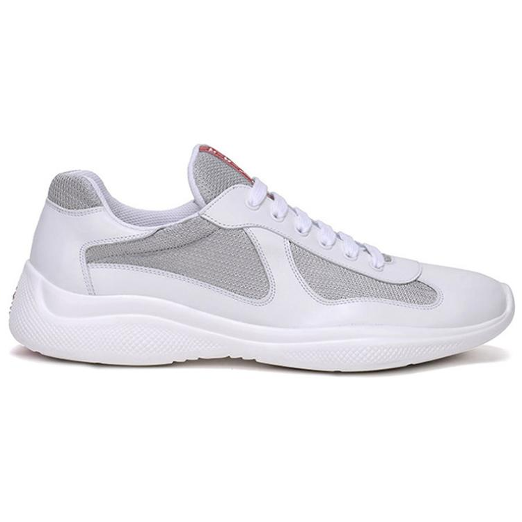 Order Prada Fabric Leather Lace-Up Sneakers 'White' 3E6420_3C37_FD025