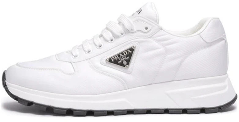 PRADA 編織皮革 三角形標誌 緩震 低筒 運動休閒鞋 男款 黑白 Buy PRADA 編織皮革 三角形標誌 緩震 低筒 運動休閒鞋 男款 黑白