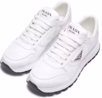 Lookbook Prada Fabric Leather Low Top Hitam Putih 'Logo Segitiga' 2EE369_3LFV_F0964_F_G000