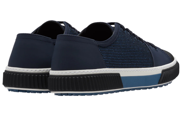 Prada Fabric Mesh and Rubber-Coated Calfskin Sneaker 'Blue' 圖 3