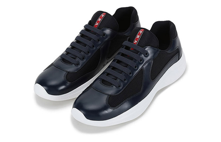 Prada Fabric Panel Lace-Up Sneaker 'Blue' 圖 3