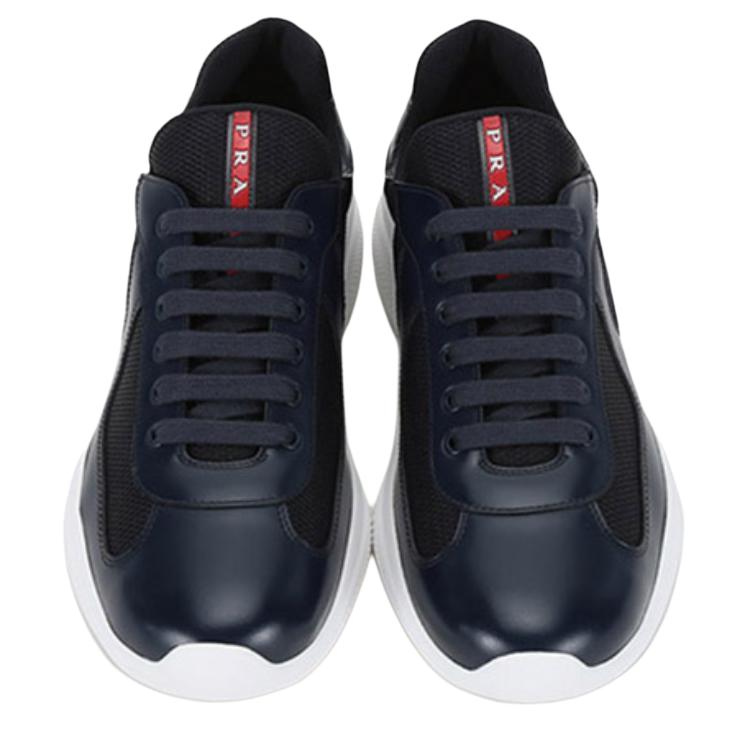 Prada Fabric Panel Lace-Up Sneaker 'Blue' 圖 4
