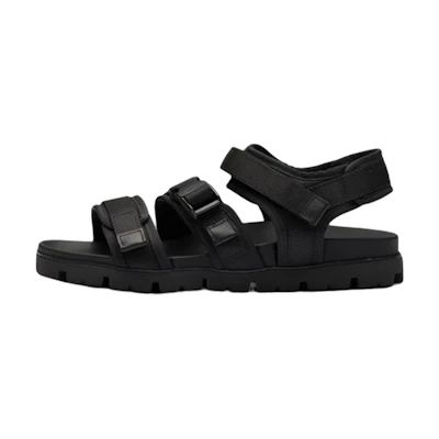 Prada Fabric Velcro Open Heel 'Fashion Sandal' Black