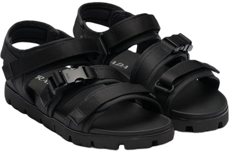 普拉达黑色面料魔术贴露跟时尚凉鞋 2X3080_3L74_F0002 Lookbook 普拉达黑色面料魔术贴露跟时尚凉鞋 2X3080_3L74_F0002