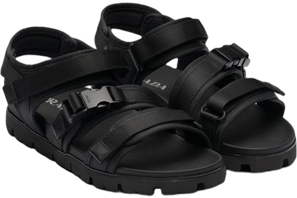 Prada Fabric Velcro Open Heel 'Fashion Sandal' Black 2X3080_3L74_F0002 Lookbook Prada Fabric Velcro Open Heel 'Fashion Sandal' Black 2X3080_3L74_F0002