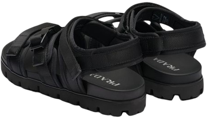 Prada Fabric Velcro Open Heel 'Fashion Sandal' Black 2X3080_3L74_F0002 Shop Prada Fabric Velcro Open Heel 'Fashion Sandal' Black 2X3080_3L74_F0002