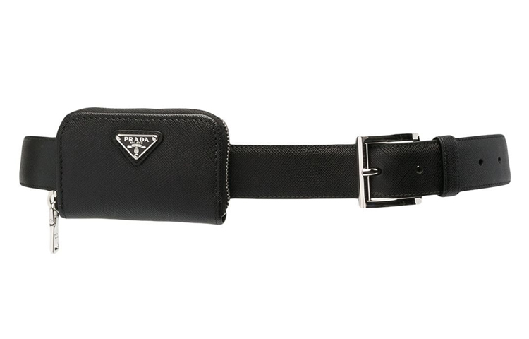 Order PRADA Fashion Black Leather Belt 3.3cm Wide 2CM235-053-F0002