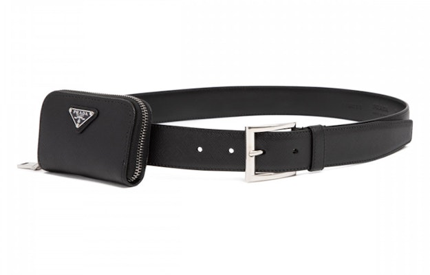 PRADA Fashion Black Leather Belt 3.3cm Wide 2CM235-053-F0002 Lookbook PRADA Fashion Black Leather Belt 3.3cm Wide 2CM235-053-F0002