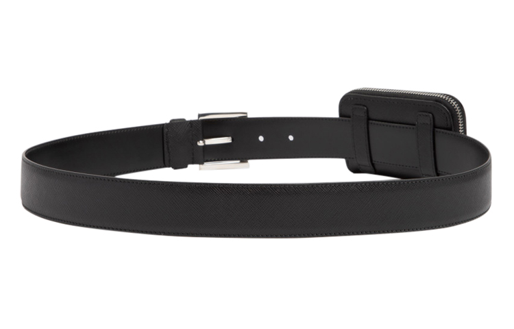 Shop PRADA Fashion Black Leather Belt 3.3cm Wide 2CM235-053-F0002