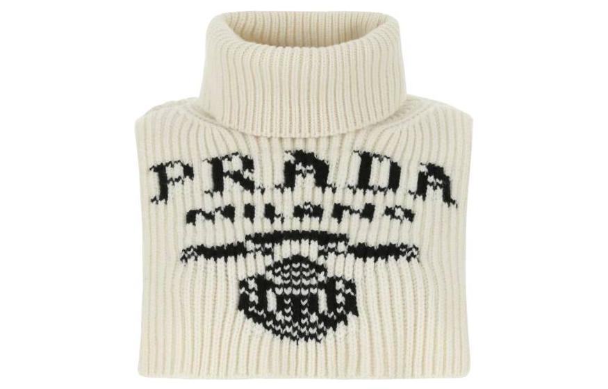 Order PRADA 時尚白色羊絨針織圍巾 27464S21210P5F0009