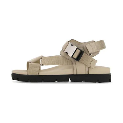 Prada Flat Fashion Sandals 'Khaki'