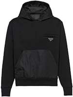 Prada Fleece Detail Pullover Hoodie Black Casual Wear UJL172-1YFJ-F0806-S-202 Prada Fleece Detail Pullover Hoodie Black Casual Wear UJL172-1YFJ-F0806-S-202