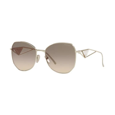 PRADA Full-Rim Irregular Alloy Sunglasses Unisex Couple Style. PR57YS-ZVN3D0