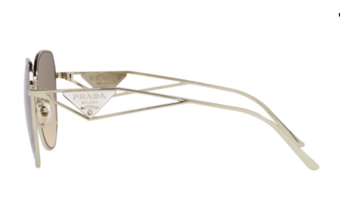 PRADA Full-Rim Irregular Alloy Sunglasses Unisex Couple Style. PR57YS-ZVN3D0 圖 4