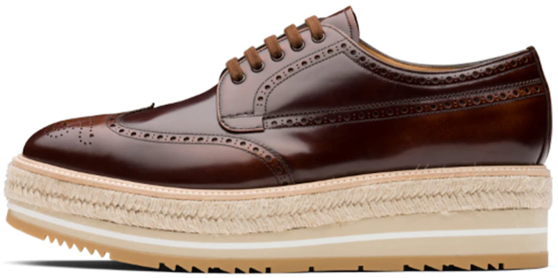 Prada Fumé 'Platform Cokelat Mengkilap' 2EG015_P39_F0005_F_X019 Buy Prada Fumé 'Platform Cokelat Mengkilap' 2EG015_P39_F0005_F_X019