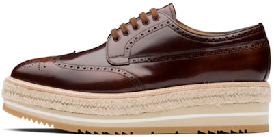 Prada Fumé 'Brown Glossy Platform' 2EG015_P39_F0005_F_X019 Prada Fumé 'Brown Glossy Platform' 2EG015_P39_F0005_F_X019