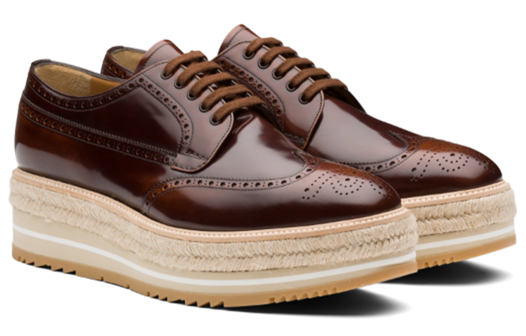 Order Prada Fumé 'Platform Cokelat Mengkilap' 2EG015_P39_F0005_F_X019