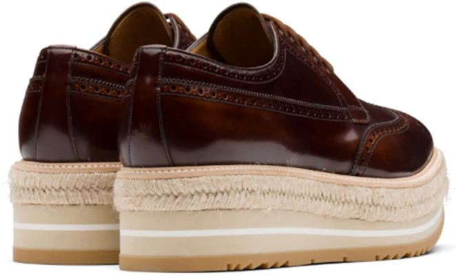 Prada Fumé 'Platform Cokelat Mengkilap' 2EG015_P39_F0005_F_X019 Lookbook Prada Fumé 'Platform Cokelat Mengkilap' 2EG015_P39_F0005_F_X019
