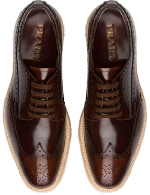 Prada Fumé 'Platform Cokelat Mengkilap' 2EG015_P39_F0005_F_X019 Shop Prada Fumé 'Platform Cokelat Mengkilap' 2EG015_P39_F0005_F_X019