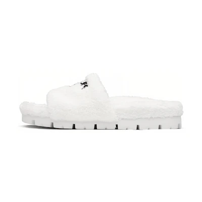 Prada Furry Slippers 'White CMFT'