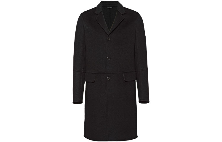 Order PRADA FW19 Wool Mid-Length Solid Single-Breasted Coat. UC404D-03H-F0002-S-182