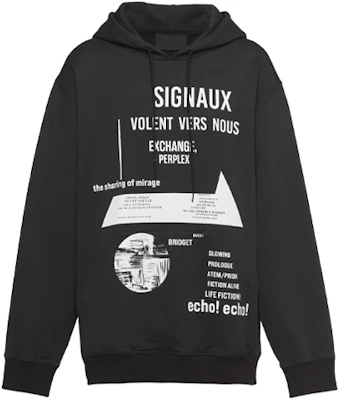 プラダ FW21 ブラック フリース フーディー メタルトライアングルロゴ付き UJL185-1YWU-F0967-S-211 Buy プラダ FW21 ブラック フリース フーディー メタルトライアングルロゴ付き UJL185-1YWU-F0967-S-211