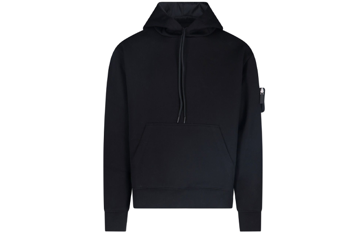 Prada FW21 Black Hoodie with Mini Triangle Pouch UJL193-1YFJ-F0806-S-212