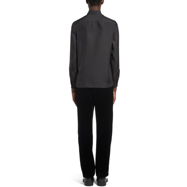 Shop PRADA FW21 Black Logo Long Sleeve UV Protection Shirt UCN413-1Z5E-F0002-S-221