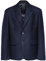PRADA FW21 Blue Pinstripe Wool Single-Breasted Blazer. UGM169-1ZCX-F0008-S-212 PRADA FW21 Blue Pinstripe Wool Single-Breasted Blazer. UGM169-1ZCX-F0008-S-212