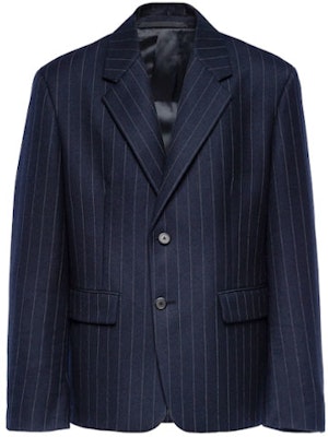 PRADA FW21 藍色條紋羊毛單排扣西裝外套。 UGM169-1ZCX-F0008-S-212 Buy PRADA FW21 藍色條紋羊毛單排扣西裝外套。 UGM169-1ZCX-F0008-S-212