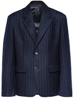 Order PRADA FW21 藍色條紋羊毛單排扣西裝外套。 UGM169-1ZCX-F0008-S-212