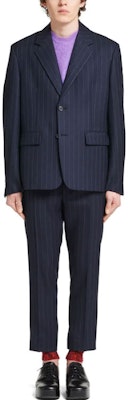 PRADA FW21 藍色條紋羊毛單排扣西裝外套。 UGM169-1ZCX-F0008-S-212 Lookbook PRADA FW21 藍色條紋羊毛單排扣西裝外套。 UGM169-1ZCX-F0008-S-212