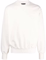 Prada FW21 Essential White Logo Patch Sweatshirt UJL163S2211YFT-F0018 Prada FW21 Essential White Logo Patch Sweatshirt UJL163S2211YFT-F0018