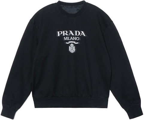 PRADA FW21 黑色标志纯棉套头衫 UJL148-1Y13-F0967-S-202 Buy PRADA FW21 黑色标志纯棉套头衫 UJL148-1Y13-F0967-S-202