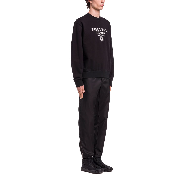 Details for PRADA FW21 黑色标志纯棉套头衫 UJL148-1Y13-F0967-S-202