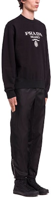 PRADA FW21 黑色标志纯棉套头衫 UJL148-1Y13-F0967-S-202 Details for PRADA FW21 黑色标志纯棉套头衫 UJL148-1Y13-F0967-S-202