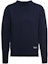 Order PRADA FW21 Sweater Off-Shoulder Logo Patch Biru UMB198-S211-1KVZ-F0008