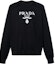 Buy 프라다 FW21 로고 프린트 유니섹스 블랙 크루넥 스웨트셔츠. UJL1901YYB-F0806-S-202
