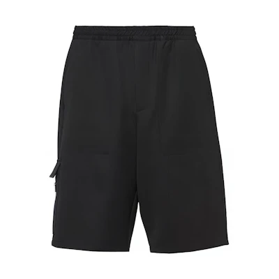 PRADA FW21 Loose Fit Casual Shorts Solid Color Black SPH179-1XTO-F0002-S-221